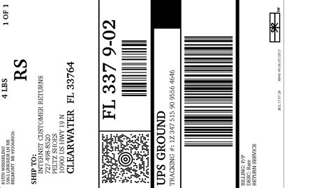 peltz shoes return labels